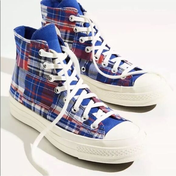 Converse Chuck 70 High Top Sneakers | Twisted Prep Plaid | Size 7 Women - Picture 6 of 14